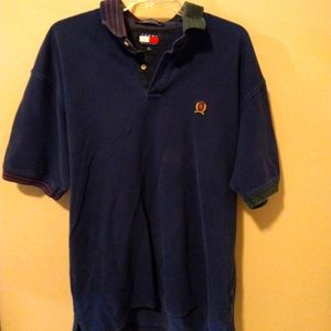 Tommy Hilfiger polo shirt XL men's navy blue short sleeves